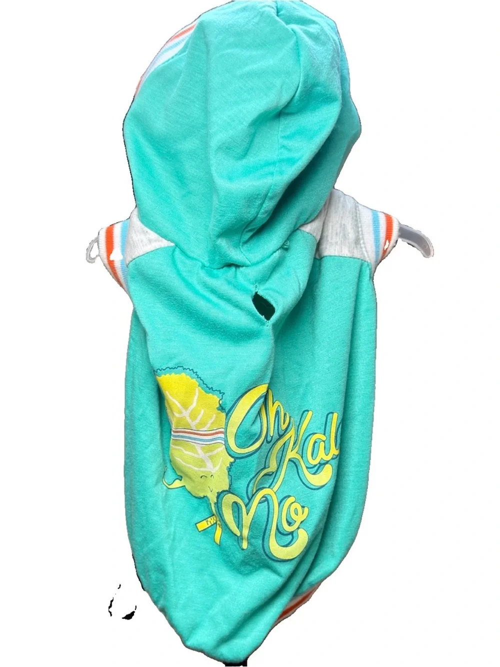 NWOT Top Paw Oh Kale No Hooded Dog Hoodie, Size M, Green/Gray, Cotton/Polyester